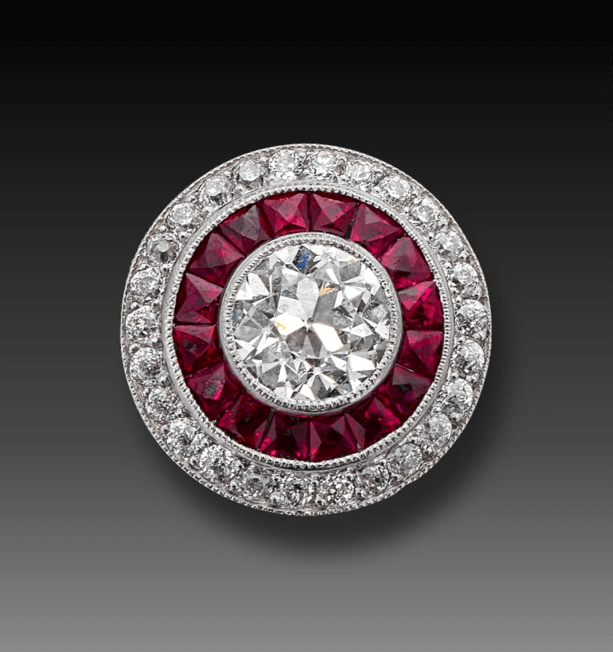 Ruby brooch